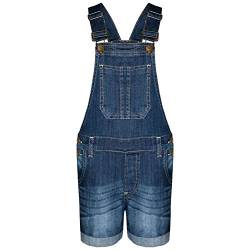 A2Z 4 Kids Kinder Mädchen Dungaree Dunkel Blau Kurze Hose Designer - Shorts Dungaree D76 Dark Blue_11-12 von A2Z 4 Kids