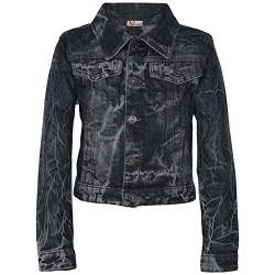 A2Z 4 Kids Kinder Mädchen Jacken Designer's Denim Verblasst Stil - Jacket JK19 Black 11-12 von A2Z 4 Kids