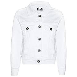 A2Z 4 Kids Kinder Mädchen Jacken Weiß Designer - Girls Denim Jacket J12 White_11-12 von A2Z 4 Kids