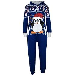 A2Z 4 Kids Kinder Mädchen Jungen Neuheit Weihnachten - Xmas Onesie Penguin Royal 7-8 von A2Z 4 Kids