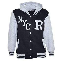 A2Z 4 Kids Kinder Mädchen Jungen R Mode NYC Baseball Mit kapuze JACKE - B.B Jacket New Nyc Grey 13 von A2Z 4 Kids