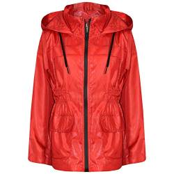 A2Z 4 Kids Kinder Mädchen Jungen Regenmäntel Jacken Leichte Wasserdichte - Raincoat Jacket 448 Red 11-12 von A2Z 4 Kids