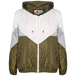 A2Z 4 Kids Kinder Mädchen Jungen Windbreaker Jacken Leichte Wasserdichte - Windbreaker 504 Olive 9-10 von A2Z 4 Kids