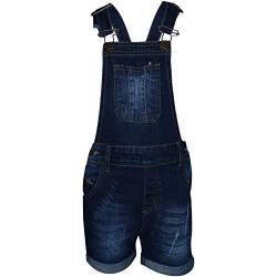 A2Z 4 Kids Kinder Mädchen Latzhose Kurze Hose Designer - Shorts Dungaree D77 Dark Blue 11-12 von A2Z 4 Kids