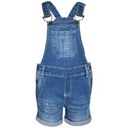 A2Z 4 Kids Kinder Mädchen Latzhose Kurze Hose Designer - Shorts Dungaree D77 Light Blue 13 von A2Z 4 Kids