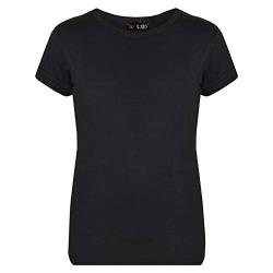 A2Z 4 Kids Kinder Mädchen T Shirts 100% Baumwolle Schlicht - Girls T Shirt Black 7-8 von A2Z 4 Kids