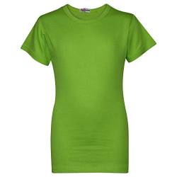 A2Z 4 Kids Kinder Mädchen T Shirts 100% Baumwolle Schlicht - Girls T Shirt Lime 7-8 von A2Z 4 Kids