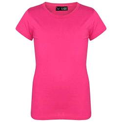 A2Z 4 Kids Kinder Mädchen T Shirts 100% Baumwolle Schlicht - Girls T Shirt Pink 9-10 von A2Z 4 Kids