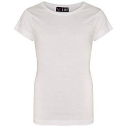 A2Z 4 Kids Kinder Mädchen T Shirts 100% Baumwolle Schlicht - Girls T Shirt White 11-12 von A2Z 4 Kids