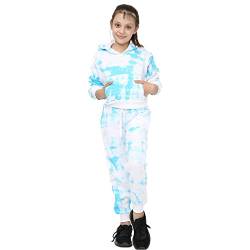 A2Z 4 Kids Kinder Mädchen Trainingsanzug Designer Tie Dye Aufdruck - T.S Crop 311 Blue 7-8 von A2Z 4 Kids