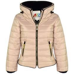 A2Z 4 Kids Mädchen Jacke Kids Stilvolle Gepolsterte Puffer Bubble Pelz - Puffer Jacket Stone 7-8 von A2Z 4 Kids