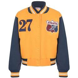 A2Z 4 Kids Mädchen Jungen Baseball Jacke Uni Stil Athletic Gestickt - B.B Jacket 27 Mustard 5-6. von A2Z 4 Kids