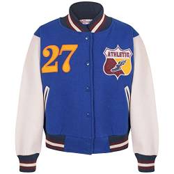 A2Z 4 Kids Mädchen Jungen Baseball Jacke Uni Stil Athletic Gestickt - B.B Jacket 27 Royal 9-10 von A2Z 4 Kids