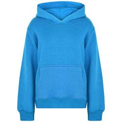 A2Z 4 Kids Mädchen Jungen Plain and Tie Dye Druck Sweatshirt Pullover - Plain Sweat Hoodie Blue 9-10 von A2Z 4 Kids