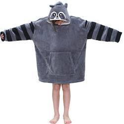 A2Z 4 Kids Mädchen Jungen Überdimensioniert Hoodie Tier Snuggle Welt - Snuggle 957 Raccoon Kids 3-6 von A2Z 4 Kids