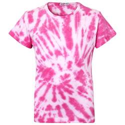 A2Z 4 Kids Mädchen Krawatte Farbstoff Aufdruck Mode Sommer Party T Shirt - Tie Dye 253 T Shirt Pink 13 von A2Z 4 Kids