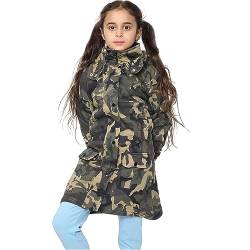 A2Z 4 Kids Mädchen Mit Kapuze Jacke Faux Pelz Lange Parka - Jacket JK27 Camo Green 11-12 von A2Z 4 Kids