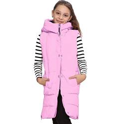 A2Z 4 Kids Mädchen Runter Weste Mode Übergröße Mit Kapuze Gepolstert - Gilet 934 Pink 11-12 von A2Z 4 Kids