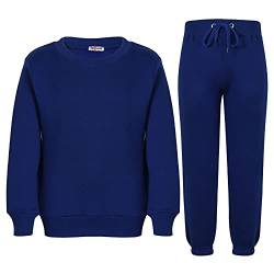 A2Z 4 Kids Plain Trainingsanzug Pullover Sweatshirts Set Met Jogger - T.S Plain Jumper 108 Royal 7-8 von A2Z 4 Kids