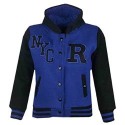 A2Z 4 Kids Unisex Mädchen Jungen Mode Mit Kapuze Kapuzenpullover Varsity - B.B Jacket Royal Blue NYC 9-10 von A2Z 4 Kids