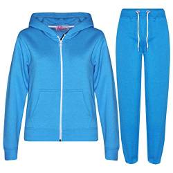 A2Z 4 Kids Unisex Plain Trainingsanzug Kapuzenpullover Mit Jogger - T.S Plain Blue 9-10 von A2Z 4 Kids