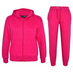 A2Z 4 Kids Unisex Plain Trainingsanzug Kapuzenpullover Mit Jogger - T.S Plain Pink 9-10 von A2Z 4 Kids