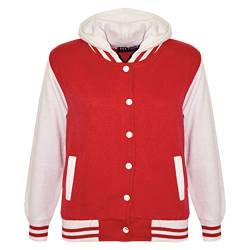 A2Z 4 Kids Unisex Zwei Taschen Kapuzenpullover - B.B Plain Hooded Jacket Red 13 von A2Z 4 Kids
