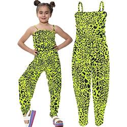 A2Z 4 Kinder Mädchen Overall Kinder Plain Farbe Modisch - Leopard 260 Jumpsuit Neon Yellow_7-8 von A2Z 4 Kids