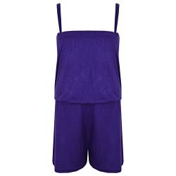 A2Z 4 Kinder Mädchen Overall Kinder Plain Farbe Modisch - Plain Jumpsuit Purple 9-10 von A2Z 4 Kids