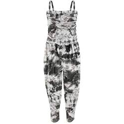 A2Z 4 Kinder Mädchen Overall Kinder Plain Farbe Modisch - Tie Dye 250 Jumpsuit Grey_13 von A2Z 4 Kids