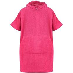 A2Z 4 Erwachsene Handtuch Poncho Bademantel Weich Damen Herren Männer Geschenk - Towel Bathrobe 128 Pink S-M von A2Z