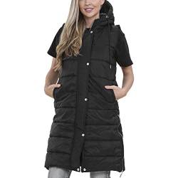 A2Z Damen Erwachsene Ärmellos Gilet Übergroß Kapuzen Marine - Gilet 802 Black XXL von A2Z