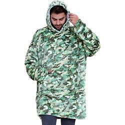 A2Z Unisex Herren Damen Überdimensioniert Hoodie Tier - Snuggle 952 Camo Green Adult von A2Z