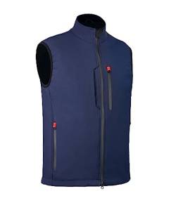 Ambick Krayz Outdoor-Softshellweste mit winddichtem Fleecefutter, ideale ärmellose Laufweste zum Golfen und Wandern (DE/NL/SE/PL, Alphanumerisch, L, Regular, Regular, Navy blau) von AAA Ambick