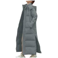 AACH Damen Coat Winddichter Daunenmantel Winterjacke Parka Jacke Baumwolle Einfarbig Fellkapuze Kapuzenjacke Mode Warme Wanderjacke Leichte Warm Pufferjacke Thermo Fleece Skijacke von AACH