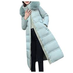 AACH Damen Coat Winddichter Daunenmantel Winterjacke Parka Jacke Baumwolle Einfarbig Fellkapuze Kapuzenjacke Mode Warme Wintermantel Lang Mantel mit Kapuze Winterjacke von AACH