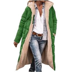 AACH Damen Wintermäntel Warm Doppelseitige Plüsch Mantel Auf Beiden Seiten Parka mit Fell Kapuze Warm Sherpa Fleece Gefütterter Frauen Oberbekleidung amazon warehouse deals angebote von AACH