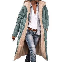 AACH Damen Wintermäntel Warm Doppelseitige Plüsch Mantel Auf Beiden Seiten Parka mit Fell Kapuze Warm Sherpa Fleece Gefütterter Frauen Oberbekleidung outlet amazon sale von AACH