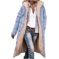 AACH Damen Wintermäntel Warm Doppelseitige Plüsch Mantel Auf Beiden Seiten Parka mit Fell Kapuze Warm Sherpa Fleece Gefütterter Frauen Oberbekleidung sale angebote von AACH