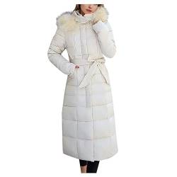 AACH Damen Wintermantel Warmer Steppmantel Lang mit Kapuze Parka Mantel Langarm Slim Fit Winterjacke Lange Winter Winterparkabefristetes angebot heute von AACH