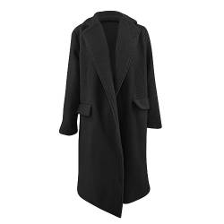 AACH Mantel Damen lang elegante Jacke Winter Trenchcoat Herbst Wollmantel Verdickt Casual Wintermantel Einfarbiges Modischen Übergangsjacke black friday angebote von AACH