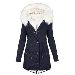 AACH Winter Damen Jacke Parka Winterjacke Fellkapuze Kapuzenjacke Warme sportlicher Mantel Outdoorjacke mit Kapuze Wintermantel Winter Verdickte Winterparka Dicke Warm Plüschjacke von AACH