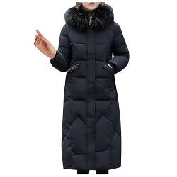 AACH Wintermantel Damen Warmer Lang Steppmantel Outdoor Winddicht Steppmantel mit Kapuze Parka Mantel Dicke Warm Winterjackeblitzangebote des tages heute aktuell von AACH