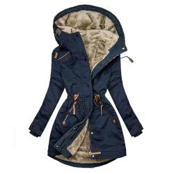 AACH befristetes angebot Winterjacke Damen Warm Funktionsjacke Winddichte Innenfleece Warme Outdoorjacke Elastische Taille Wanderjacke Lang Outdoor Skijacke von AACH