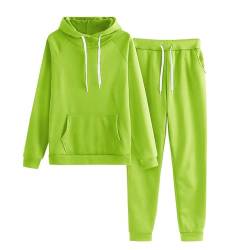 AACH lagerverkauf restposten Damen Trainingsanzug Set 2-Teilig Einfarbig Hoodie Jogginghose Sweatshirt Hose Zweiteiler Jogginganzüge Damen Kapuzenpullover Elastisch von AACH