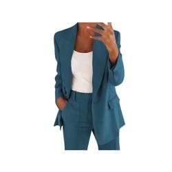 Angebote Damen Hosenanzüge für Damen Elegant Blazer Anzug Set Einfarbig Streetwear Zweiteilig Hosenanzug Business Modern Anzughose Revers Slim Fit Sportlich Büro Outfit von AACH