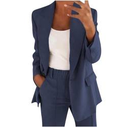 Angebote Heute Hosenanzüge für Damen Elegant Blazer Anzug Set Einfarbig Streetwear Zweiteilig Hosenanzug Business Modern Anzughose Revers Slim Fit Sportlich Büro Outfit von AACH