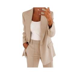 Angebote des Tages Heute Damen Hosenanzüge für Damen Elegant Blazer Anzug Set Einfarbig Streetwear Zweiteilig Hosenanzug Business Modern Anzughose Revers Slim Fit Sportlich Büro Outfit von AACH