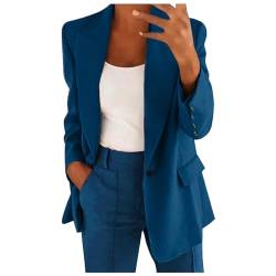 tagesangebote heute Hosenanzug Damen Elegant Business Anzug Set 2-teilig Slim fit Blazer Hose Outfit Lang Hosen Tracksuit Baumwolle Einfarbig Streetwear Casual Sportlich von AACH