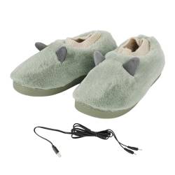 AALLYN USB-Heizpantoffeln | Elektrischer Fußwärmer,Elektrischer Fußwärmer für mikrowellengeeignete Hausschuhe, beheizte Schuhe und Stiefel für Weihnachten, Männer, Frauen, Zuhause von AALLYN